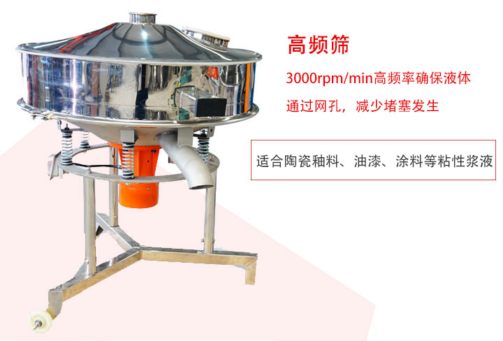 該產(chǎn)品是針對(duì)漿液過(guò)濾設(shè)計(jì)的一種高頻篩分機(jī)。