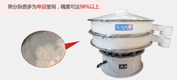 塑料振動篩篩分雜質(zhì)多用與單層篩網(wǎng)使用。
