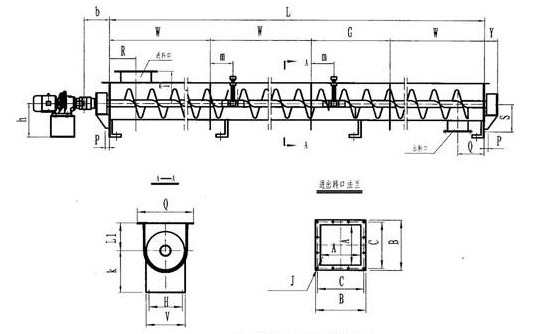 ls螺旋輸送機內(nèi)部結構圖