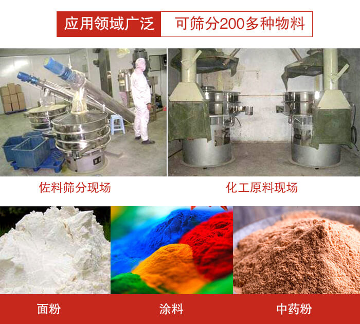 不銹鋼振動篩應用領域廣泛可篩分200多種物料。